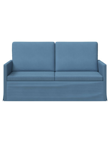 Divano a 2 posti Blu 150 x 81 x 82 cm Tessuto in Cords