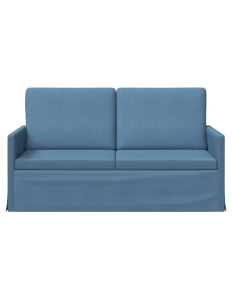 Divano a 2 posti Blu 150 x 81 x 82 cm Tessuto in Cords