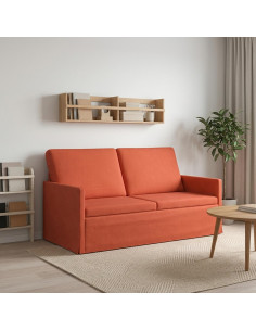 Divano a 2 posti Rosso Arancio 150 x 81 x 82 cm