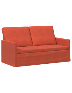 Divano a 2 posti Rosso Arancio 150 x 81 x 82 cm 2