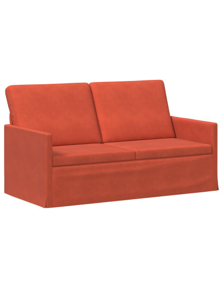 Divano a 2 posti Rosso Arancio 150 x 81 x 82 cm