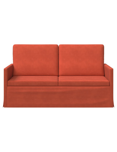 Divano a 2 posti Rosso Arancio 150 x 81 x 82 cm