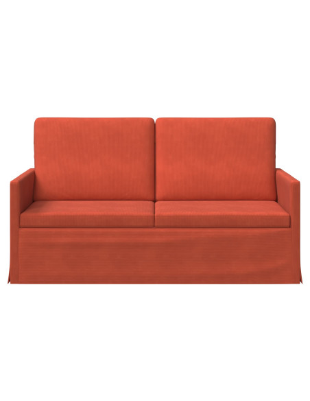 Divano a 2 posti Rosso Arancio 150 x 81 x 82 cm