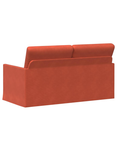 Divano a 2 posti Rosso Arancio 150 x 81 x 82 cm