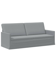Divano a 3 posti Grigio Chiaro 190 x 81 x 82 cm Tessuto 2