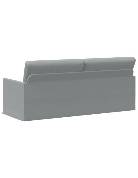 Divano a 3 posti Grigio Chiaro 190 x 81 x 82 cm Tessuto