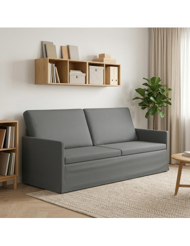 Divano a 3 posti Grigio Scuro 190 x 81 x 82 cm Tessuto