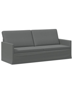 Divano a 3 posti Grigio Scuro 190 x 81 x 82 cm Tessuto 2