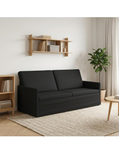 Divano a 3 posti Nero 190 x 81 x 82 cm Tessuto