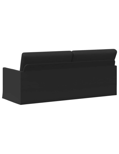 Divano a 3 posti Nero 190 x 81 x 82 cm Tessuto