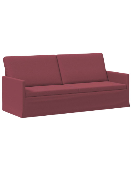 Divano a 3 posti Rosso Vino 190 x 81 x 82 cm Tessuto