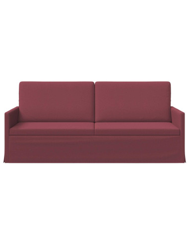 Divano a 3 posti Rosso Vino 190 x 81 x 82 cm Tessuto