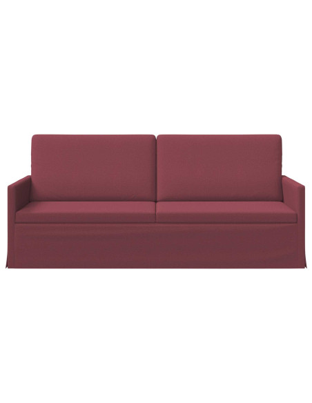 Divano a 3 posti Rosso Vino 190 x 81 x 82 cm Tessuto