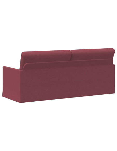 Divano a 3 posti Rosso Vino 190 x 81 x 82 cm Tessuto