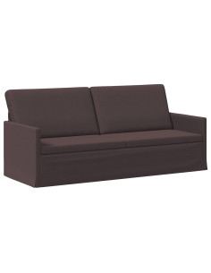 Divano a 3 posti Marrone Scuro 190 x 81 x 82 cm Tessuto 2