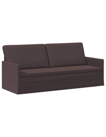 Divano a 3 posti Marrone Scuro 190 x 81 x 82 cm Tessuto