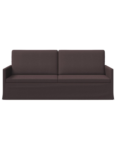Divano a 3 posti Marrone Scuro 190 x 81 x 82 cm Tessuto
