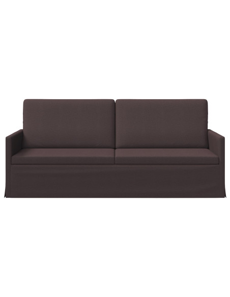 Divano a 3 posti Marrone Scuro 190 x 81 x 82 cm Tessuto