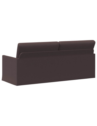 Divano a 3 posti Marrone Scuro 190 x 81 x 82 cm Tessuto