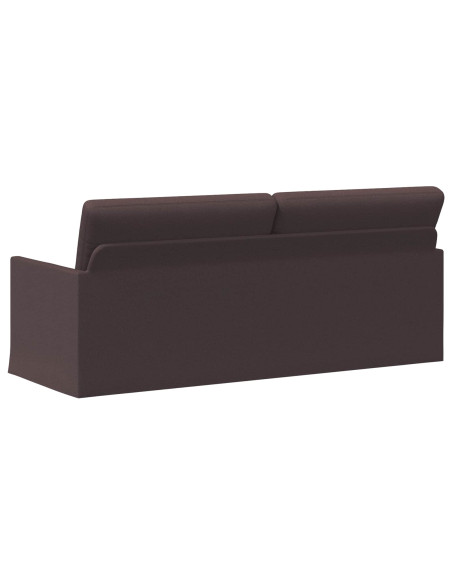 Divano a 3 posti Marrone Scuro 190 x 81 x 82 cm Tessuto