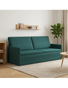 Divano a 3 posti Verde Scuro 190 x 81 x 82 cm Tessuto