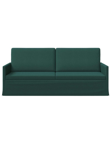 Divano a 3 posti Verde Scuro 190 x 81 x 82 cm Tessuto