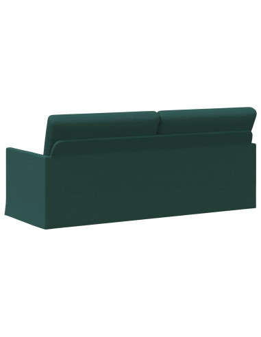 Divano a 3 posti Verde Scuro 190 x 81 x 82 cm Tessuto