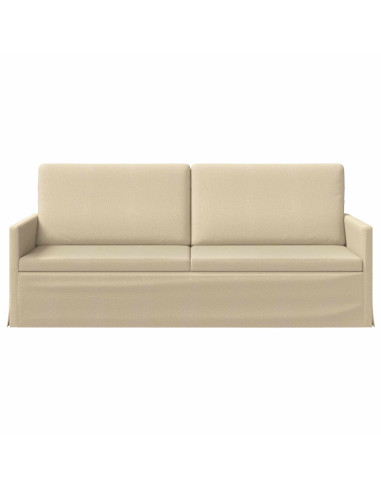 Divano a 3 posti Crema 190 x 81 x 82 cm Tessuto