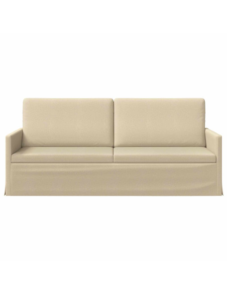 Divano a 3 posti Crema 190 x 81 x 82 cm Tessuto