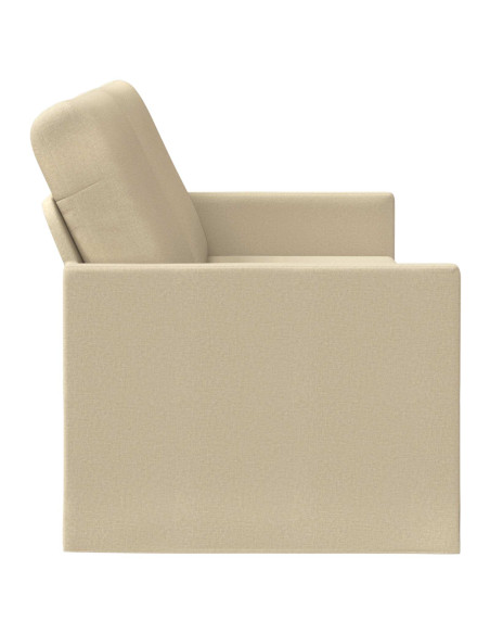 Divano a 3 posti Crema 190 x 81 x 82 cm Tessuto