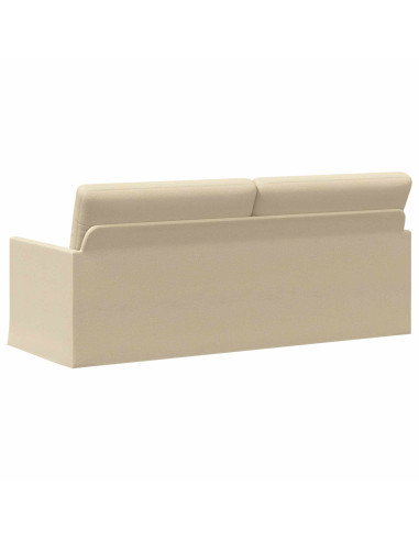 Divano a 3 posti Crema 190 x 81 x 82 cm Tessuto