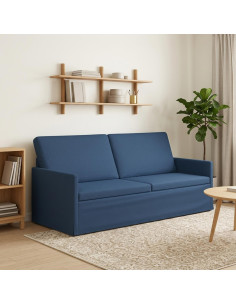 Divano a 3 posti Blu 190 x 81 x 82 cm Tessuto