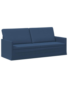 Divano a 3 posti Blu 190 x 81 x 82 cm Tessuto 2