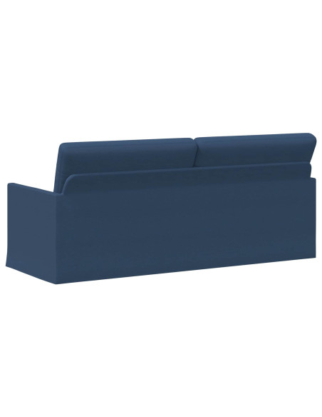 Divano a 3 posti Blu 190 x 81 x 82 cm Tessuto