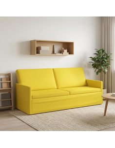 Divano a 3 posti Giallo Chiaro 190 x 81 x 82 cm Tessuto