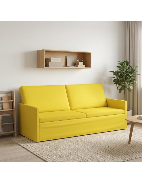 Divano a 3 posti Giallo Chiaro 190 x 81 x 82 cm Tessuto
