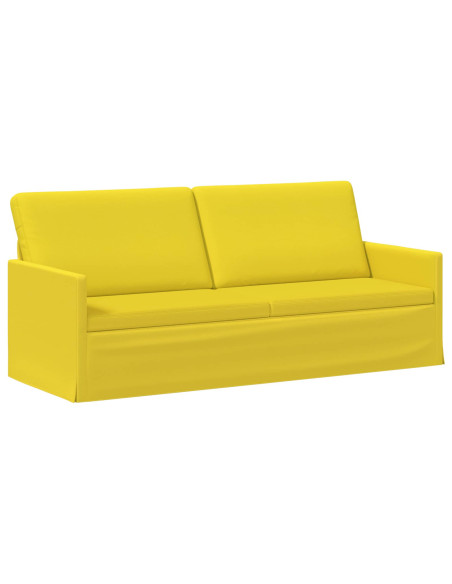 Divano a 3 posti Giallo Chiaro 190 x 81 x 82 cm Tessuto