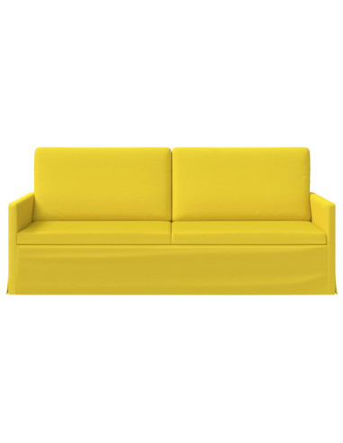 Divano a 3 posti Giallo Chiaro 190 x 81 x 82 cm Tessuto