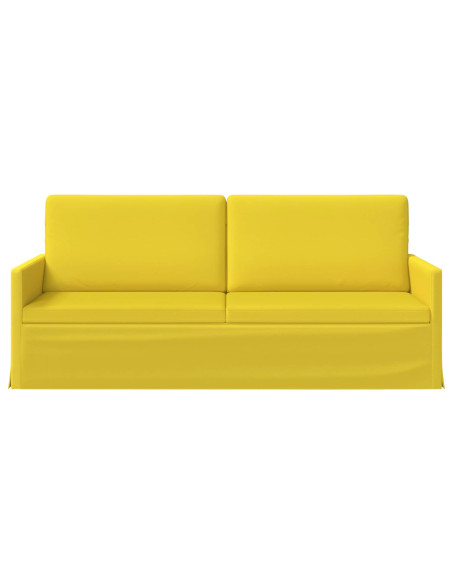 Divano a 3 posti Giallo Chiaro 190 x 81 x 82 cm Tessuto