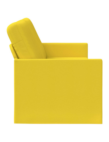 Divano a 3 posti Giallo Chiaro 190 x 81 x 82 cm Tessuto