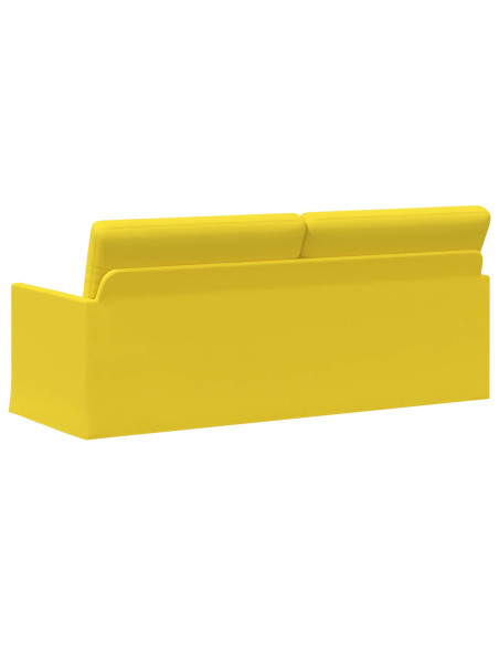 Divano a 3 posti Giallo Chiaro 190 x 81 x 82 cm Tessuto