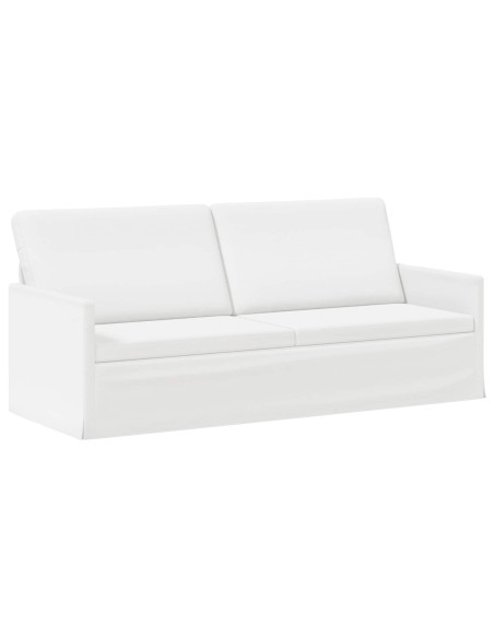 Divano a 3 posti Bianco 190 x 81 x 82 cm Tessuto