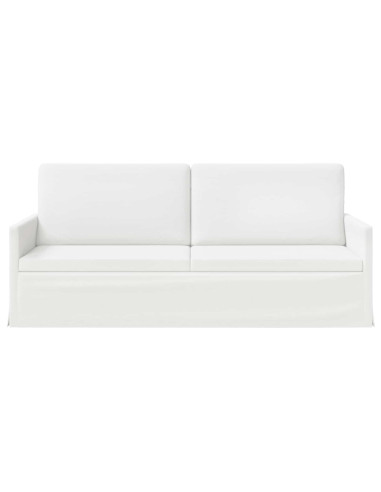 Divano a 3 posti Bianco 190 x 81 x 82 cm Tessuto