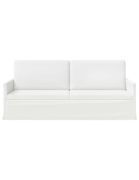 Divano a 3 posti Bianco 190 x 81 x 82 cm Tessuto