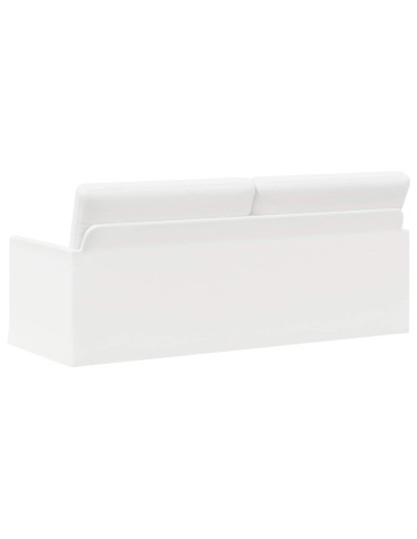 Divano a 3 posti Bianco 190 x 81 x 82 cm Tessuto