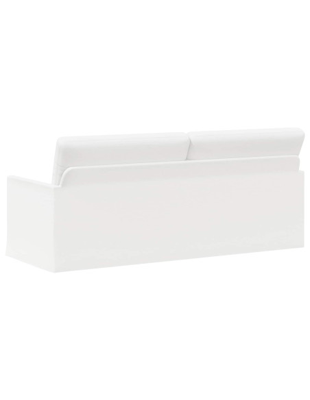 Divano a 3 posti Bianco 190 x 81 x 82 cm Tessuto