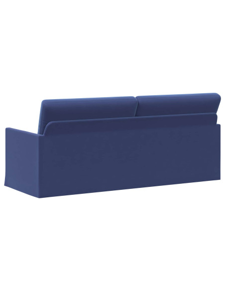 Divano a 3 posti Blu Polizia 190 x 81 x 82 cm Velluto (V)