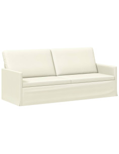 Divano a 3 posti Crema 190 x 81 x 82 cm Tessuto in Cords 2