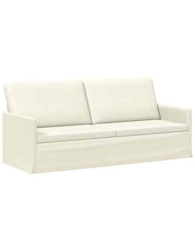 Divano a 3 posti Crema 190 x 81 x 82 cm Tessuto in Cords