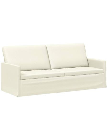 Divano a 3 posti Crema 190 x 81 x 82 cm Tessuto in Cords